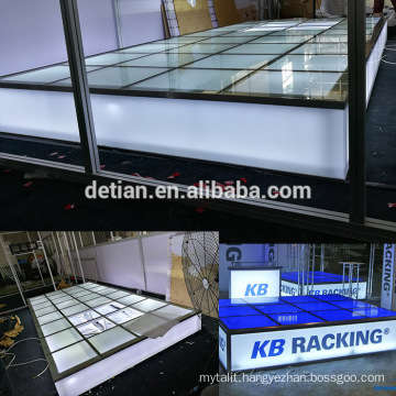 Detian Display offer glass floor, glass stage for exhibition trade show